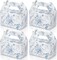 24-Pack Blue Floral Gable Gift Boxes - Chinoiserie Style Paper Party Favor Boxes with Handles - Decorative Floral Candy & Treat Boxes for Weddings, Tea Parties, and Bridal Showers
